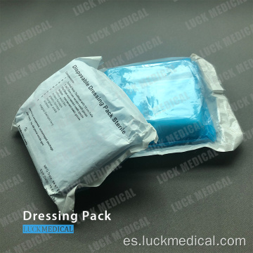 Paquete de aderezo médico desechable estéril